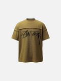 DAXUEN Waffle knit short-sleeved graphic tee