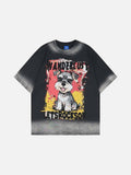 DAXUEN Cartoon schnauzer graphic t-shirt