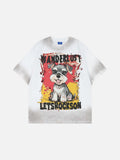 DAXUEN Cartoon schnauzer graphic t-shirt