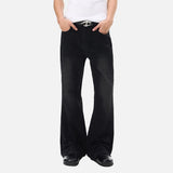 DAXUEN Men's flared denim jeans in washed black