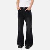 DAXUEN Men's flared denim jeans in washed black