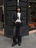 DAXUEN washed-black-flared-denim-jeans — model photo