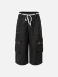 Washed Black Polka Dot Cargo Pants