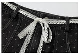 DAXUEN washed black polka dot cargo pants