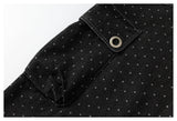 DAXUEN washed black polka dot cargo pants