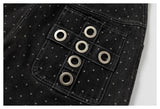 DAXUEN washed black polka dot cargo pants
