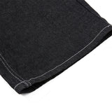 Washed Black Denim Culotte Short