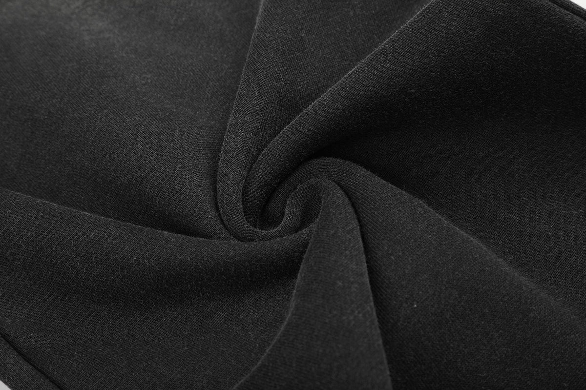 DAXUEN washed black wide-leg grommet trousers