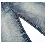 DAXUEN washed blue wide-leg denim jeans