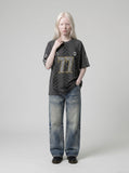 DAXUEN washed blue wide-leg denim jeans — model photo