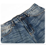 DAXUEN washed blue wide-leg denim jeans