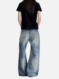 DAXUEN washed blue wide-leg denim jeans