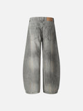 DAXUEN washed gray paint-splatter balloon jeans