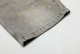 DAXUEN washed gray paint-splatter balloon jeans
