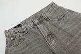 DAXUEN washed gray paint-splatter balloon jeans