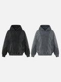 Washed Grey Color-Blocked Oversized Hoodie