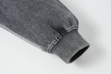 Washed Grey Color-Blocked Oversized Hoodie
