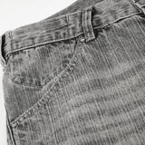 DAXUEN washed grey oversized barrel-leg denim jeans