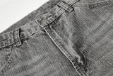DAXUEN washed grey oversized barrel-leg denim jeans