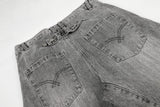 DAXUEN washed grey oversized barrel-leg denim jeans