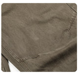 DAXUEN washed olive wide-leg denim trousers