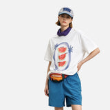 DAXUEN Watermelon graphic crew neck t-shirt