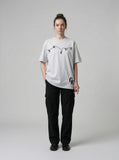 DAXUEN Oversized short-sleeve crew neck T-shirt with graphic — model photo
