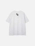 DAXUEN Oversized short-sleeve crew neck T-shirt with graphic