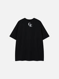 DAXUEN Oversized short-sleeve crew neck T-shirt with graphic