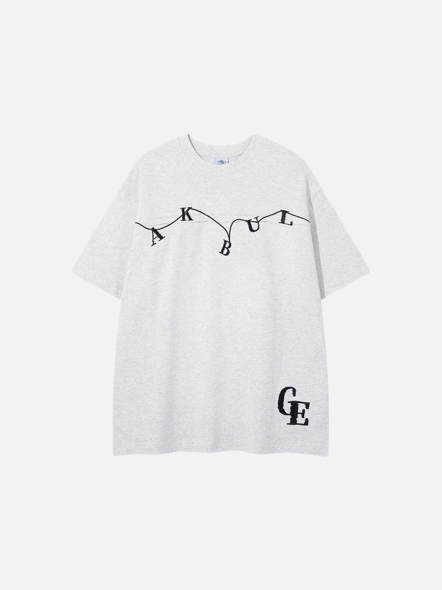DAXUEN Oversized short-sleeve crew neck T-shirt with graphic