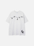 DAXUEN Oversized short-sleeve crew neck T-shirt with graphic