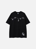 DAXUEN Oversized short-sleeve crew neck T-shirt with graphic