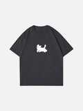 DAXUEN Oversized Pixel Animal Graphic Tee