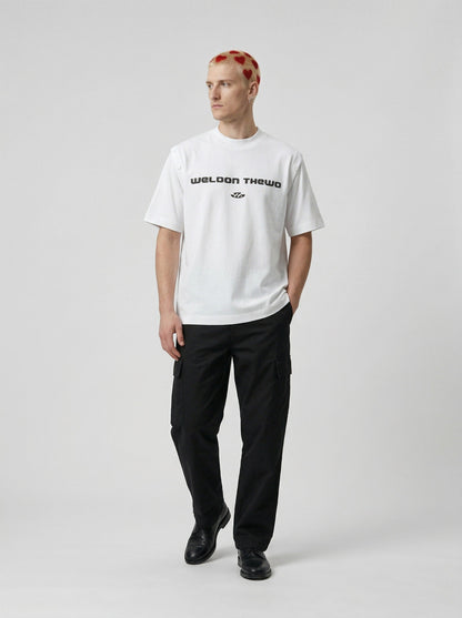 DAXUEN WELDOON THEWO loose-fit short-sleeve T-shirt — model photo