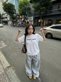 DAXUEN WELDOON THEWO loose-fit short-sleeve T-shirt — model photo