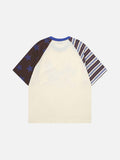 Graphic raglan t-shirt with dog and cat design