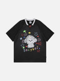 DAXUEN Short-sleeved casual t-shirt with dog graphic