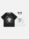 DAXUEN Short-sleeved casual t-shirt with dog graphic