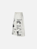 DAXUEN Wide-leg cropped culottes with graphic prints