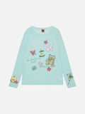 DAXUEN Whimsical long sleeve graphic t-shirt