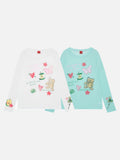 DAXUEN Whimsical long sleeve graphic t-shirt