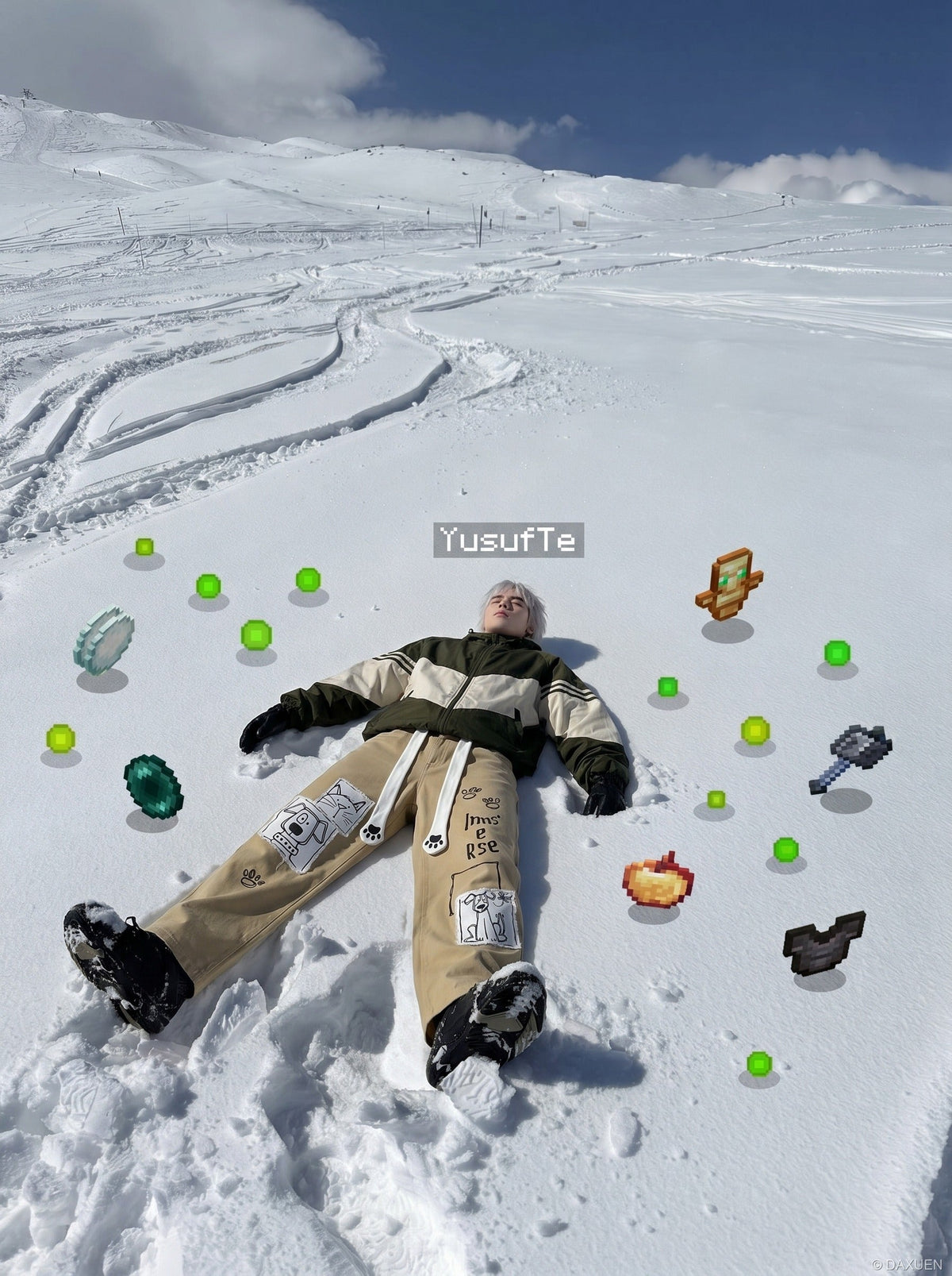 DAXUEN Discover DAXUEN Whimsical Wide-Leg Trousers — model photo
