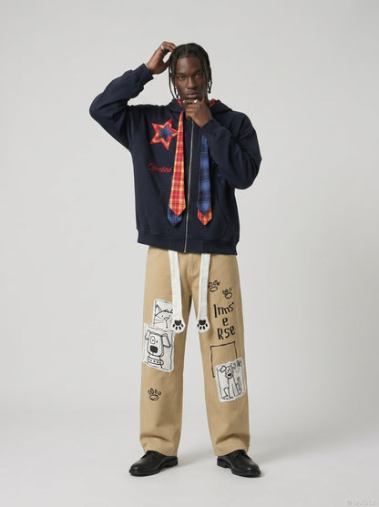 DAXUEN Discover DAXUEN Whimsical Wide-Leg Trousers — model photo