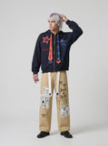 DAXUEN Discover DAXUEN Whimsical Wide-Leg Trousers — model photo