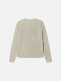Dark Botanical Print V-Neck Knit Top