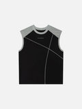 Raglan Graphic Sleeveless Top
