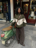 DAXUEN Wide-leg balloon-shaped trousers with vertical stripes — model photo
