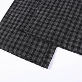 DAXUEN black and white checkered wide-leg pants