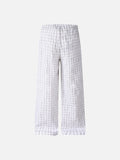 DAXUEN black and white checkered wide-leg pants