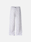 DAXUEN black and white checkered wide-leg pants